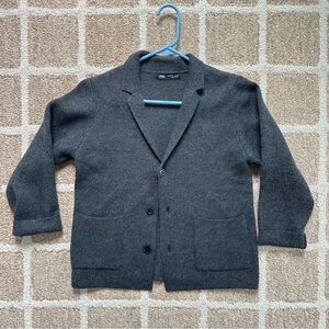 Zara Kids Dark Gray Sweater Blazer